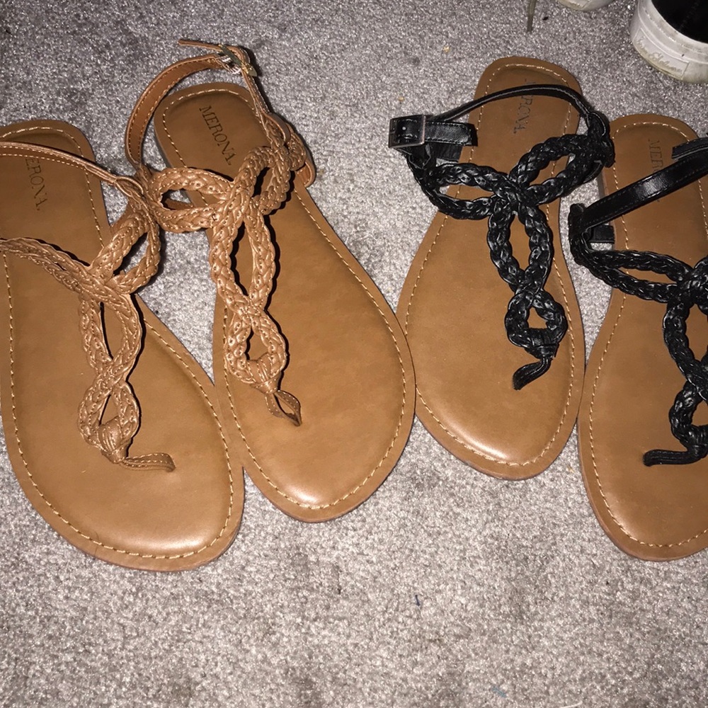 Two pairs of Merona sandals